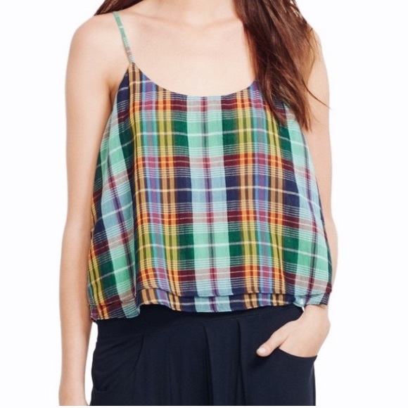 NWT Polo Ralph Lauren rainbow plaid boho tank top - Picture 11 of 15